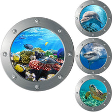 Load image into Gallery viewer, Kids Decorative Sealife Submarine Window Design Wall Stickers - Ailime Designs