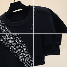 Load image into Gallery viewer, Classic Black Hollow-cut Shoulder Design Sweatshirts - Ailime Designs