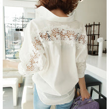 Load image into Gallery viewer, Women&#39;s Lace Hollow-cut Design Shirts - Ailime Designs