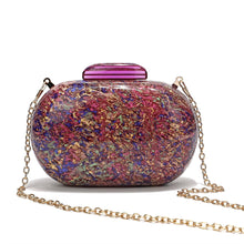 Load image into Gallery viewer, Women Fashion Transparent Confetti Design Clutch Purses - Ailime Designs