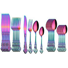 Load image into Gallery viewer, 24pcs Cutlery Set Gold Dinnerware - Ailime Designs