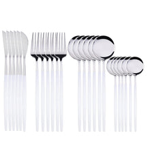 Load image into Gallery viewer, 24Pcs 18/10 Stainless Steel Dinnerware Set - Ailime Designs