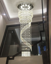 Load image into Gallery viewer, Crystal Long Spiral Elegant Design Chandeliers - Ailime Designs