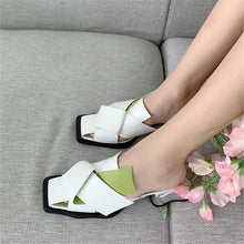 Load image into Gallery viewer, Women&#39;s Scallop Silver Heel Hollow-cut Flat Sandals - Ailime Designs