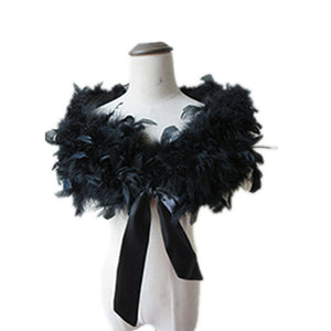 100% Natural Wine  Design Ostrich Feathers Fur Wraps - Ailime Designs