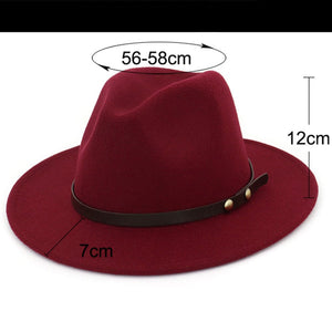 Hot Red Stylish Fedora Brim Hats - Ailime Designs