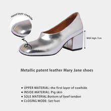 Load image into Gallery viewer, Cool Black Metallic Genuine Leather Loafers For Women - Ailime Designs