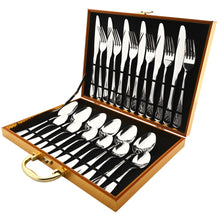 Load image into Gallery viewer, Rainbow Stainless Steel 24pcs Flatrware Set - Ailime Designs