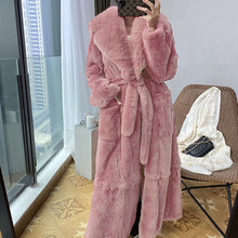 Load image into Gallery viewer, Cozy Warm Winter Long Full Length Faux Fox Fur Coats - Ailime Designs