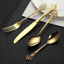 Load image into Gallery viewer, 24pcs Cutlery Set Gold Dinnerware - Ailime Designs