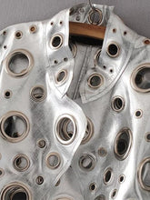 Load image into Gallery viewer, European Design Women's White Faux Leather Jackets - Ailime Designs