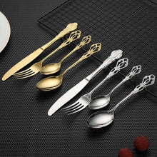 Load image into Gallery viewer, 24pcs Cutlery Set Gold Dinnerware - Ailime Designs