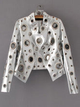Load image into Gallery viewer, European Design Women's White Faux Leather Jackets - Ailime Designs