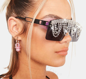 Women's Fashion Transparent Rhinestone Trim Design Eyeglasses - Ailime Designs