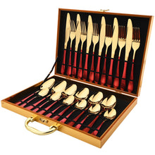 Load image into Gallery viewer, Rainbow Stainless Steel 24pcs Flatrware Set - Ailime Designs