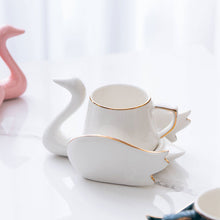 Load image into Gallery viewer, Beautiful 2pc Swan Tea Cup Set - Ailime Design