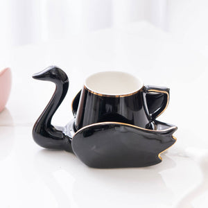Beautiful 2pc Swan Tea Cup Set - Ailime Design