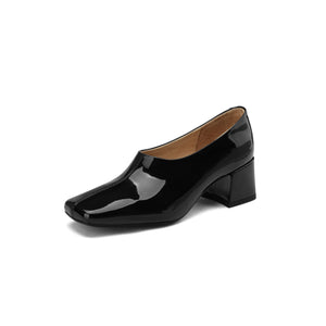 Cool Black Metallic Genuine Leather Loafers For Women - Ailime Designs