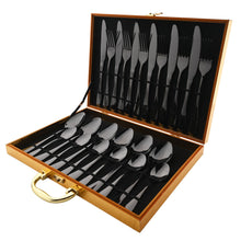 Load image into Gallery viewer, Rainbow Stainless Steel 24pcs Flatrware Set - Ailime Designs