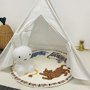 Children's Nursey Beautiful Soft Round Decorative Mats - Ailime Designs
