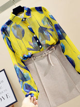 Load image into Gallery viewer, Women&#39;s Sheer Chiffon Leaf Printed Shirts - Ailime Designs