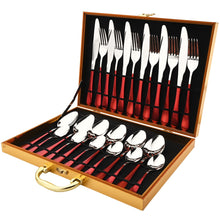 Load image into Gallery viewer, Rainbow Stainless Steel 24pcs Flatrware Set - Ailime Designs