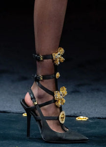 Women's Pointed Toe Stiletto Rhinestone Crystal Heels - Ailime Designs
