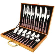 Load image into Gallery viewer, Rainbow Stainless Steel 24pcs Flatrware Set - Ailime Designs