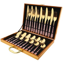 Load image into Gallery viewer, Rainbow Stainless Steel 24pcs Flatrware Set - Ailime Designs