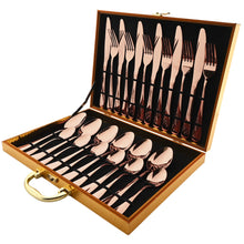 Load image into Gallery viewer, Rainbow Stainless Steel 24pcs Flatrware Set - Ailime Designs