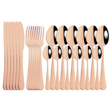Load image into Gallery viewer, Rainbow Stainless Steel 24pcs Flatrware Set - Ailime Designs
