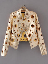 Load image into Gallery viewer, European Design Women's White Faux Leather Jackets - Ailime Designs