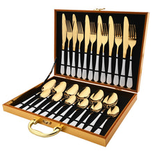 Load image into Gallery viewer, Rainbow Stainless Steel 24pcs Flatrware Set - Ailime Designs