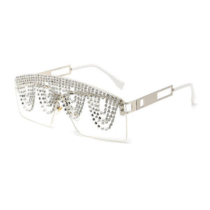 Women's Fashion Transparent Rhinestone Trim Design Eyeglasses - Ailime Designs