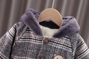 Boy's Winter Plaid Hoodie Design 2pc Pant Sets - Ailime Designs
