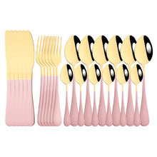 Load image into Gallery viewer, Rainbow Stainless Steel 24pcs Flatrware Set - Ailime Designs