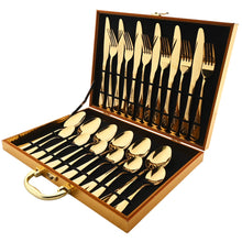 Load image into Gallery viewer, Rainbow Stainless Steel 24pcs Flatrware Set - Ailime Designs