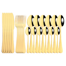 Load image into Gallery viewer, Rainbow Stainless Steel 24pcs Flatrware Set - Ailime Designs