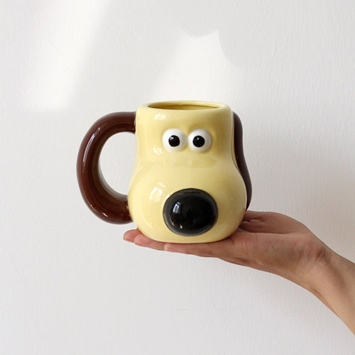 Hand Painted Dog Face Design Mug - Ailime Designs