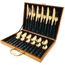 Load image into Gallery viewer, Rainbow Stainless Steel 24pcs Flatrware Set - Ailime Designs