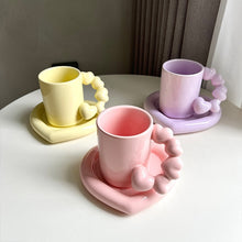 Load image into Gallery viewer, Creative Heart-shape 2pc Saucer &amp; Cup Set - Ailime Designs