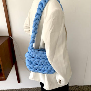 Women's Woven Crochet Design Fabric Purses - Ailime Designs