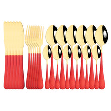 Load image into Gallery viewer, Rainbow Stainless Steel 24pcs Flatrware Set - Ailime Designs