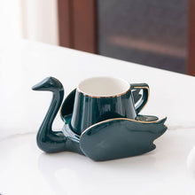 Load image into Gallery viewer, Beautiful 2pc Swan Tea Cup Set - Ailime Design