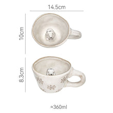 Load image into Gallery viewer, Conversational Design 2pc Animal Motif Inlay Coffee Mugs - Ailime Designs