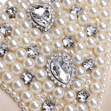 Load image into Gallery viewer, Women&#39;s Elegant Faux Pearl &amp; Rhinestone Bow Shape Design Clutch Handbags - Ailime Designs