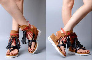 Women's Multi Colored Toe Sling Sandals