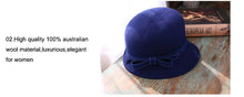 Load image into Gallery viewer, 100% Australian Wool Cloche Design Wool Hats - Ailime Designs - Ailime Designs