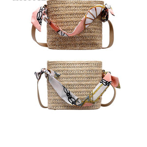 Women's Straw Design Shoulder Strap Handbags
