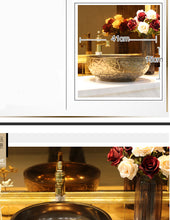 Load image into Gallery viewer, Decorative Gold Nugget Design Bathroom Basin Sinks - Ailime Designs